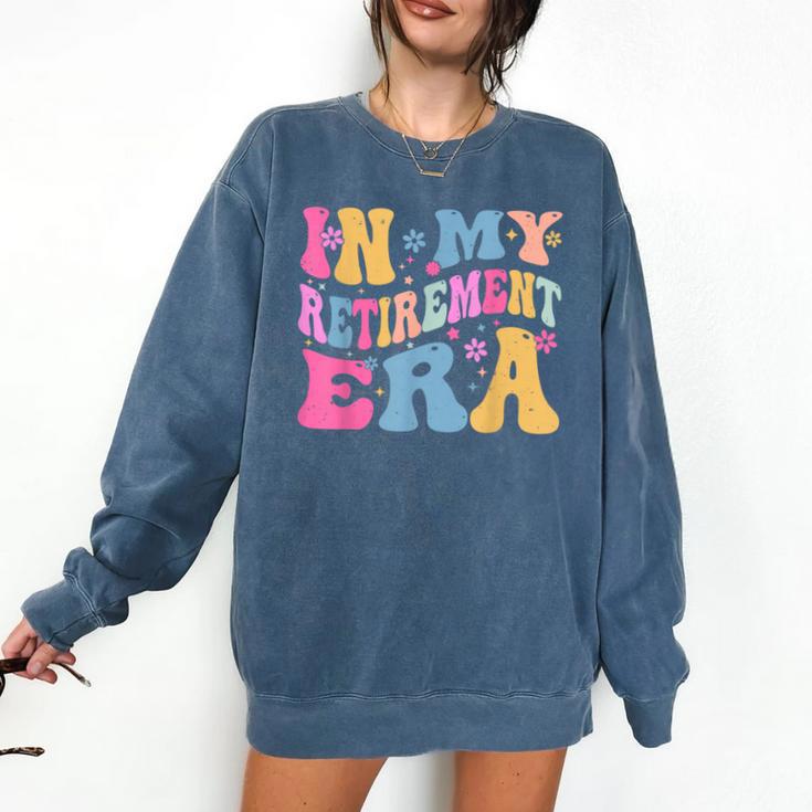 Retro Groovy Retirement Era Retired Teacher Comfort Colors Sweatshirt