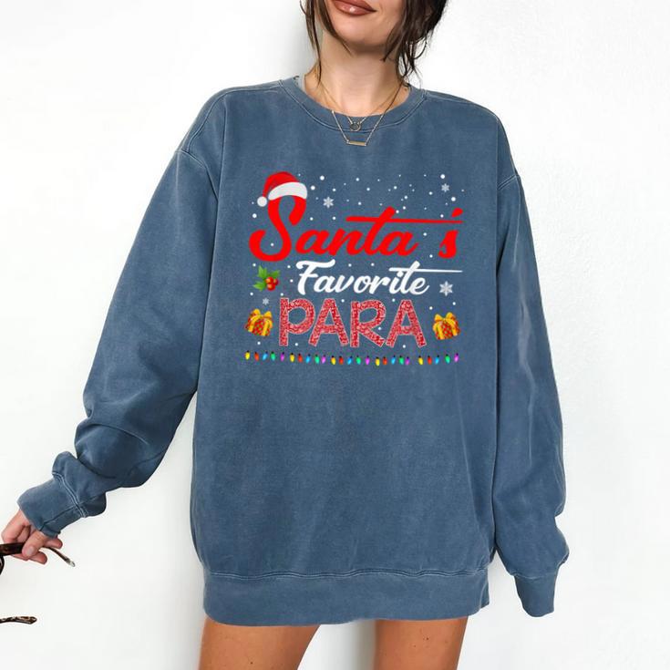 Santa's Favorite Para Christmas Paraprofessional Teacher Comfort Colors Sweatshirt Santa's Favorite Para Christmas Paraprofessional Teacher Comfort Colors Sweatshirt