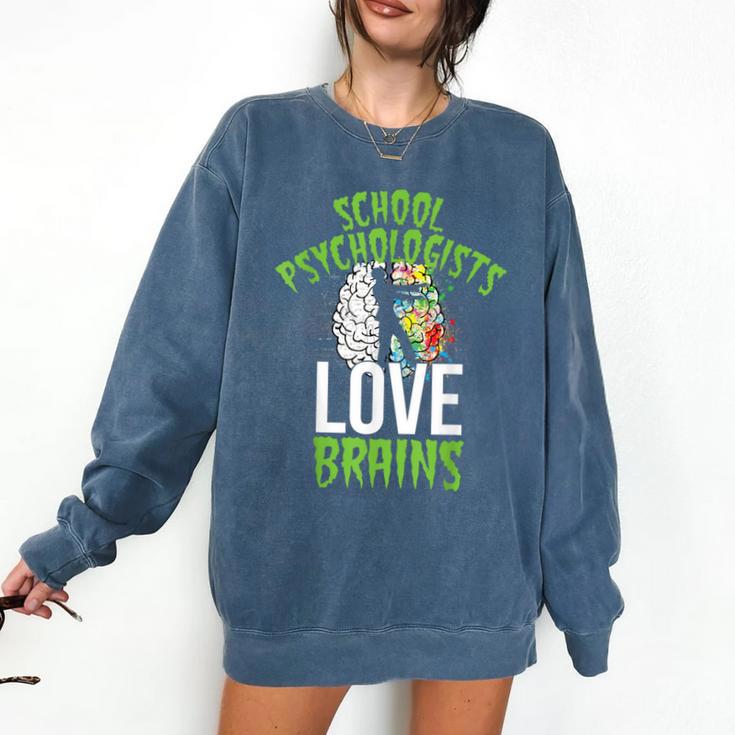 School Psychologists Love Brains Halloween Teacher Counselor Comfort Colors Sweatshirt School Psychologists Love Brains Halloween Teacher Counselor Comfort Colors Sweatshirt