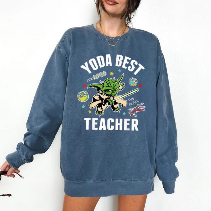 Star Wars Yoda Best Teacher Icons Comfort Colors Sweatshirt