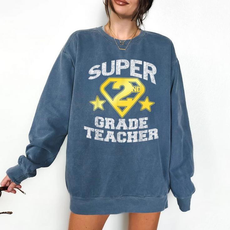 Super 2nd Grade Teacher Hero Comfort Colors Sweatshirt Super 2nd Grade Teacher Hero Comfort Colors Sweatshirt