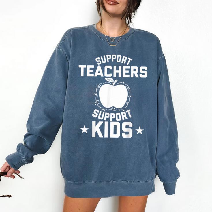 Support Teachers Support Kids Teacher Red For Ed 2019 Comfort Colors Sweatshirt Support Teachers Support Kids Teacher Red For Ed 2019 Comfort Colors Sweatshirt
