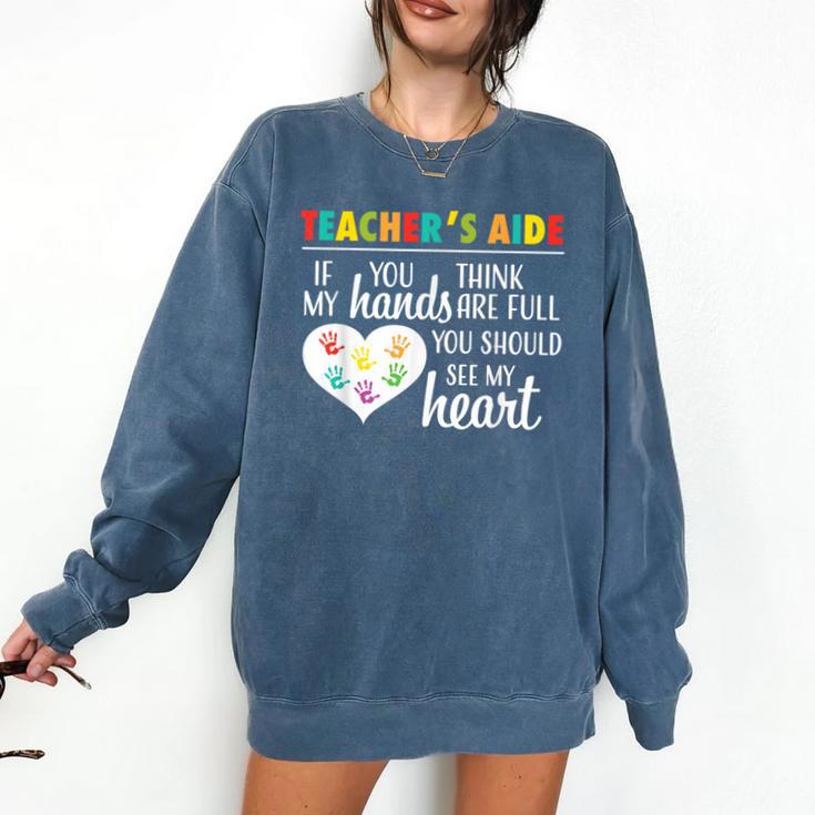 Teacher Aide Appreciation Cute Heart Tee For Women Comfort Colors Sweatshirt Teacher Aide Appreciation Cute Heart Tee For Women Comfort Colors Sweatshirt