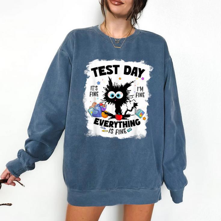 Test Day Stressed Cat Teacher Student Kids Testing Day Comfort Colors Sweatshirt Test Day Stressed Cat Teacher Student Kids Testing Day Comfort Colors Sweatshirt