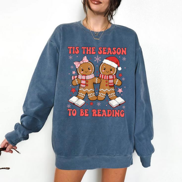 Tis The Season Reading Christmas Shirt Book Lovers Teacher Comfort Colors Sweatshirt