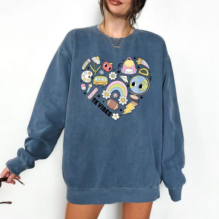 TK Vibes Back To School TK Kid Girl TK Team TK Teacher Women Comfort Colors Sweatshirt TK Vibes Back To School TK Kid Girl TK Team TK Teacher Women Comfort Colors Sweatshirt