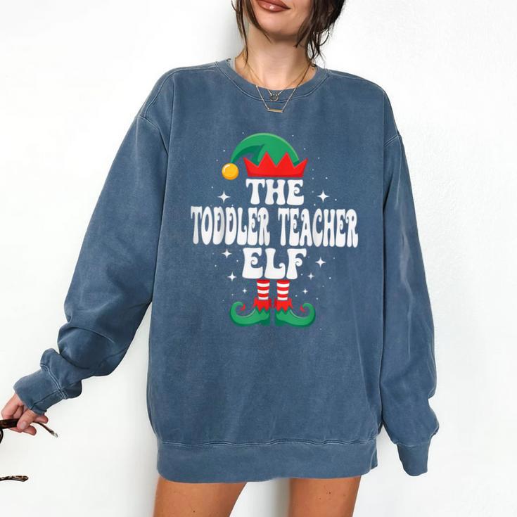 The Toddler Teacher Elf Christmas Matching Family Comfort Colors Sweatshirt The Toddler Teacher Elf Christmas Matching Family Comfort Colors Sweatshirt