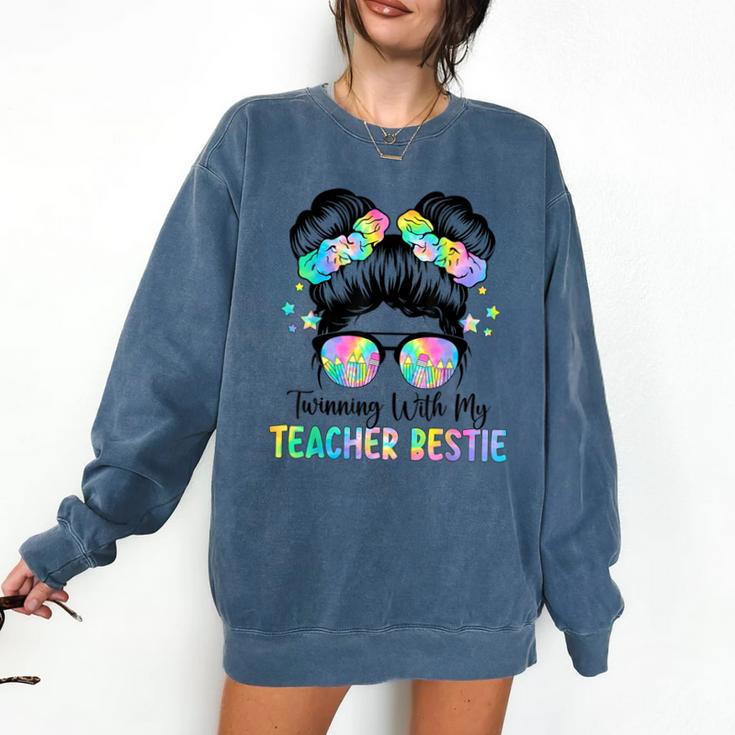 Twin Day Friends Teacher Twinning With My Bestie Comfort Colors Sweatshirt Twin Day Friends Teacher Twinning With My Bestie Comfort Colors Sweatshirt