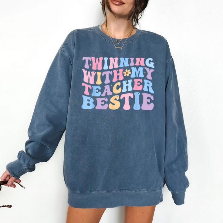 Twinning With My Teacher Bestie Teaching Partner Comfort Colors Sweatshirt
