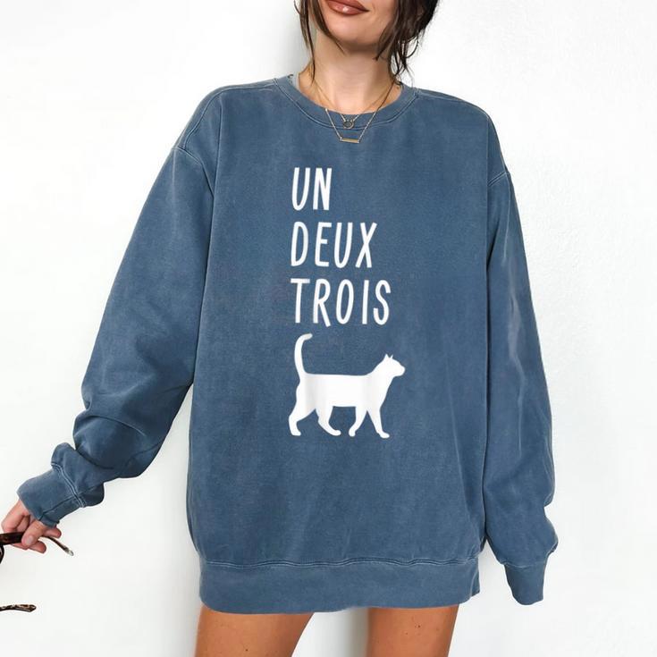 Un Deux Trois Cat Shirt French Teacher Comfort Colors Sweatshirt