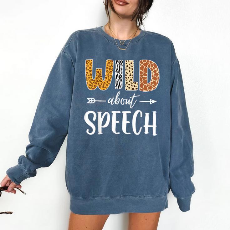 Wild About Speech SLP Leopard Teacher Back To School Kids Comfort Colors Sweatshirt Wild About Speech SLP Leopard Teacher Back To School Kids Comfort Colors Sweatshirt
