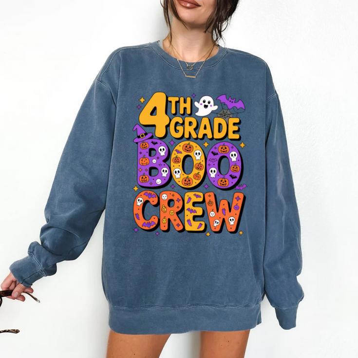 4th Grade Boo Crew Ghost Halloween Teacher Costume Comfort Colors Sweatshirt