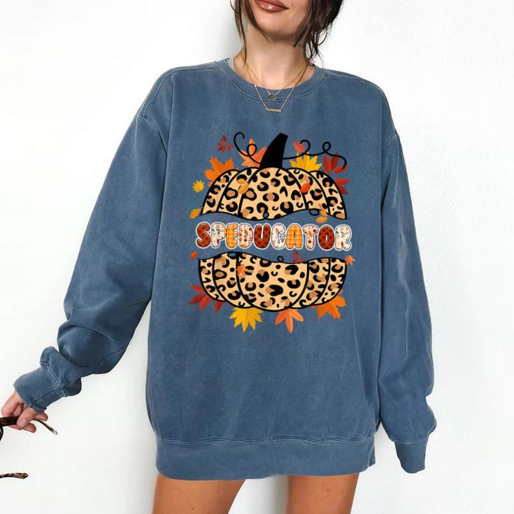 Autumn Fall SPED ED Teacher Thankful Grateful Pumpkin Retro Comfort Colors Sweatshirt