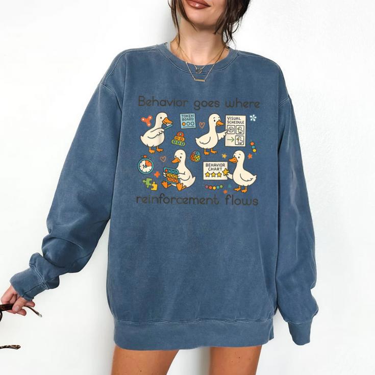 Behavior Analyst Silly Goose RBT ABA Therapy Sped Teacher Comfort Colors Sweatshirt