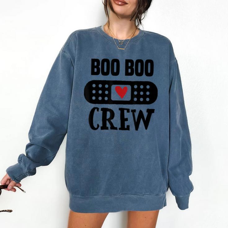 Boo Boo Crew First Aid School Nurse Day Care Teacher Comfort Colors Sweatshirt