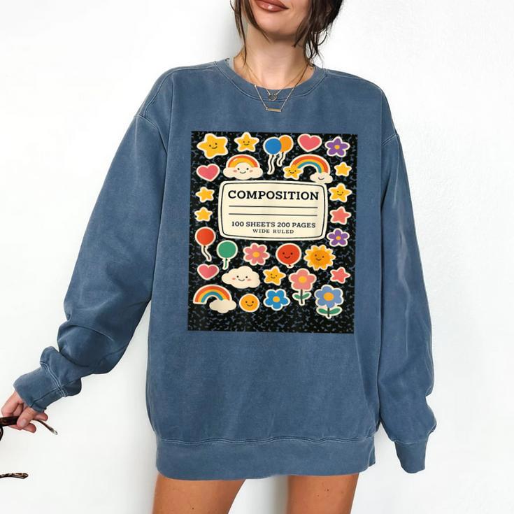 Composition Notebook Costume Teacher Matching Halloween Book Comfort Colors Sweatshirt