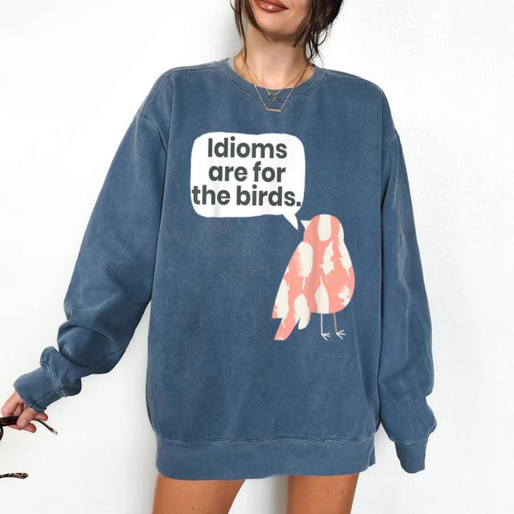 English Teachers Idiom Joke Grammar Police Literature Lovers Men Women Girls Kids Comfort Colors Sweatshirt