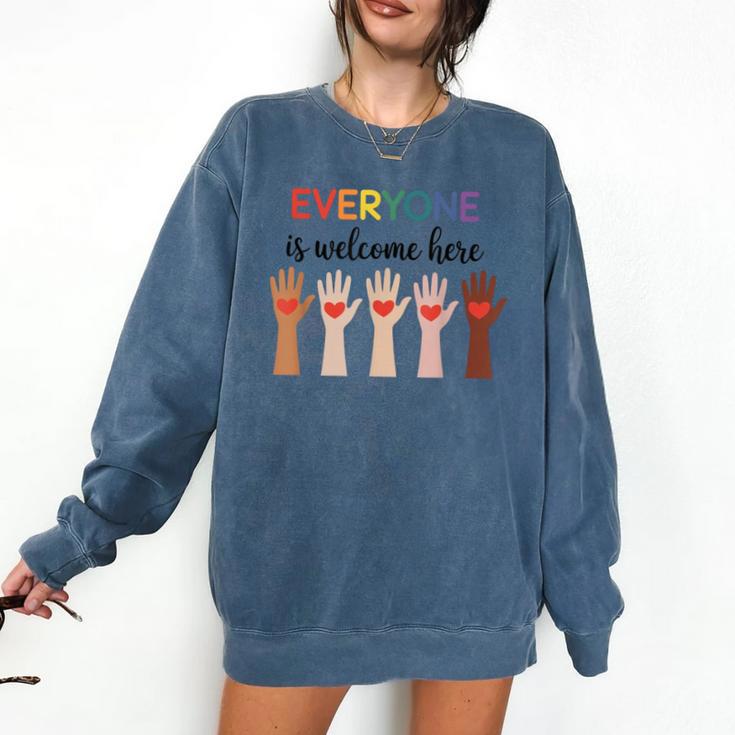 Everyone Is Welcome Here Idaho Teacher Comfort Colors Sweatshirt