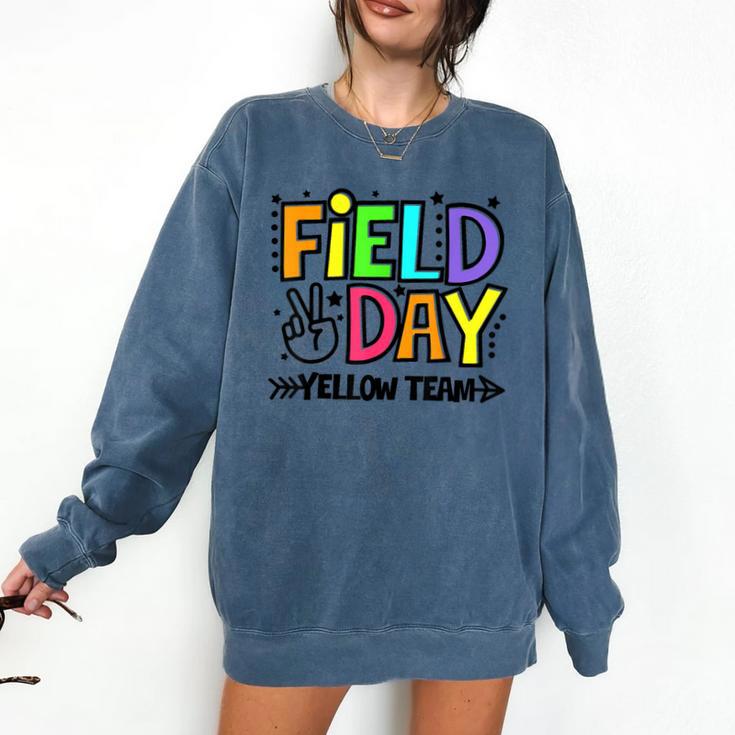 Field Day Yellow Team For Teacher Kids Field Day Games Comfort Colors Sweatshirt