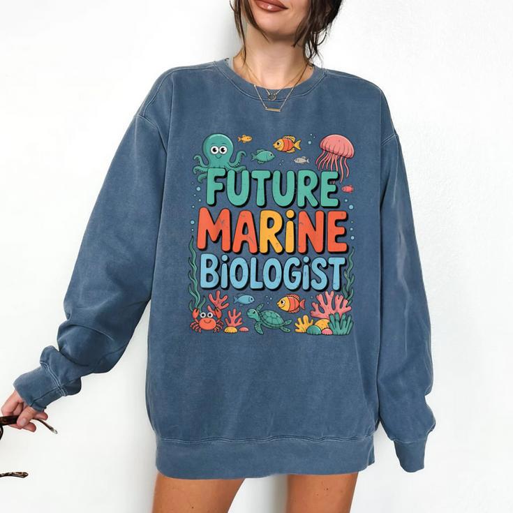 Future Marine Biologist Student Biology Teacher Kids Comfort Colors Sweatshirt