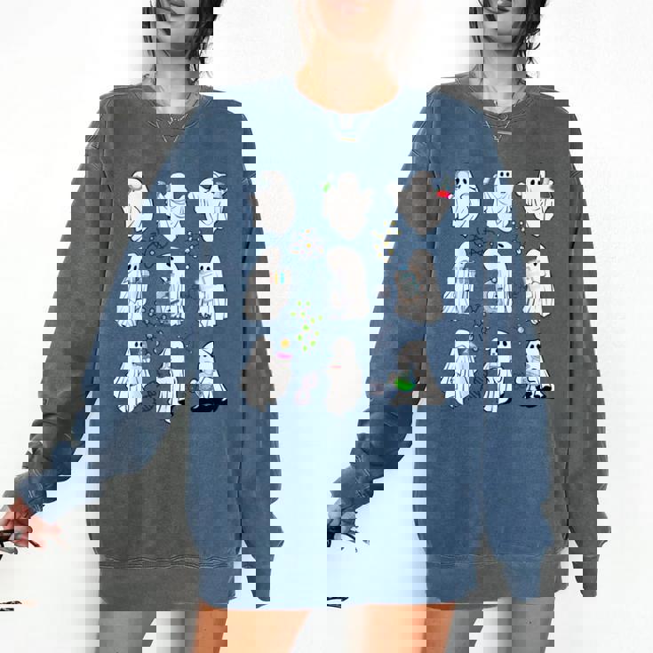 Ghost Science Teacher Chemistry Laboratory Halloween Costume Comfort Colors Sweatshirt