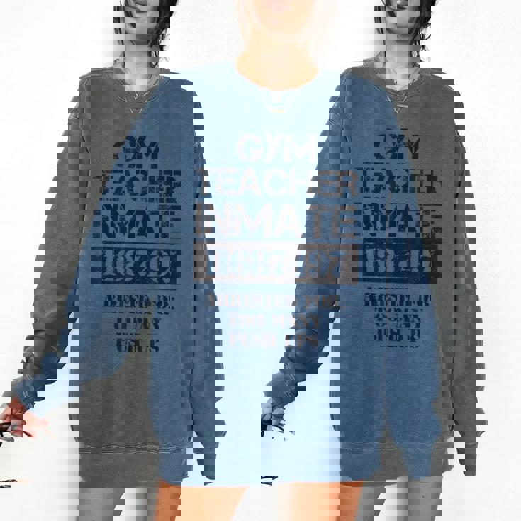 Halloween Gym Teacher Prisoner Costume Comfort Colors Sweatshirt