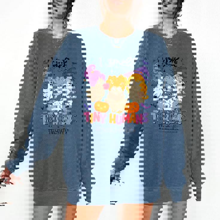 Halloween Teacher Smell a Tiny Human Ghost Spooky Season Comfort Colors Sweatshirt