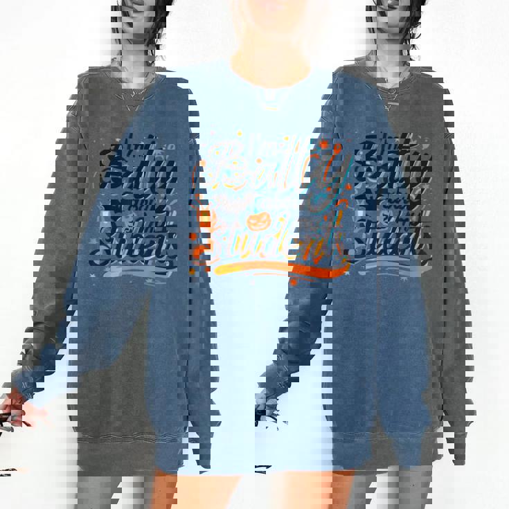 I&#x27;m Batty About My Students Watercolor Bat Teacher Halloween Comfort Colors Sweatshirt