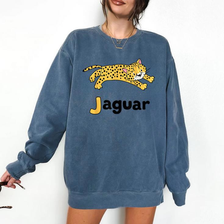 J Is For Jaguar ABC Alphabet T-Shirt For Teachers Students Comfort Colors Sweatshirt