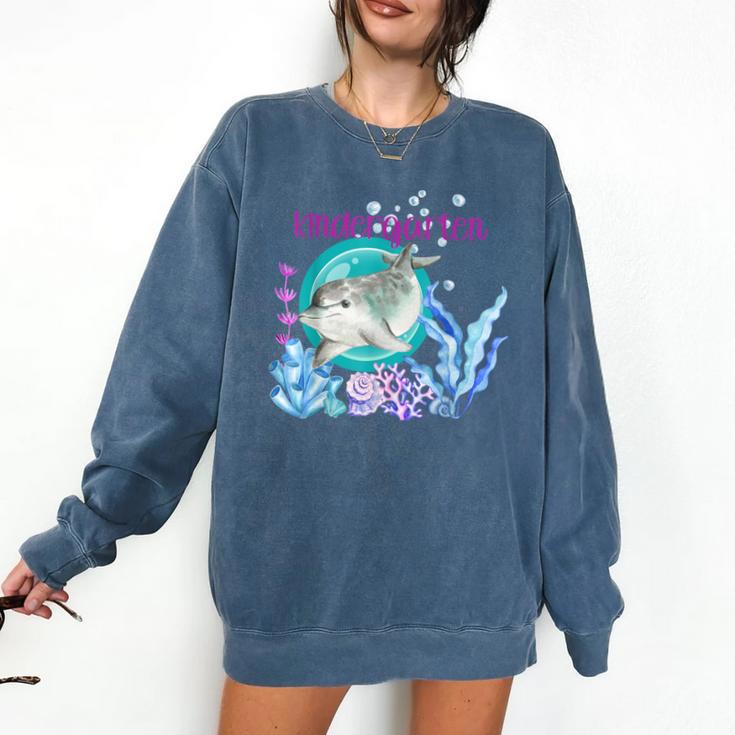 Kindergarten Teacher Dolphin Ocean Life Teaching Team Spirit Comfort Colors Sweatshirt