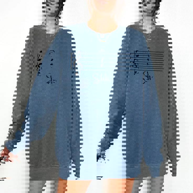 Music Notes Shirt Shh Quarter Fermata Teacher Comfort Colors Sweatshirt