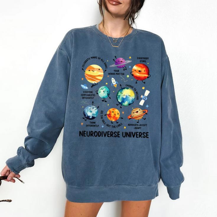 Neurodiverse Universe Space Planet Special Education Teacher Comfort Colors Sweatshirt