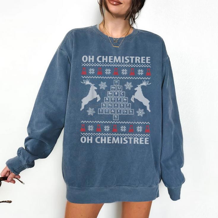 Oh Chemistree Ugly Christmas Sweater Science Student Teacher Comfort Colors Sweatshirt