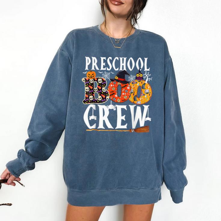 Preschool Boo Crew Teacher Halloween Comfort Colors Sweatshirt