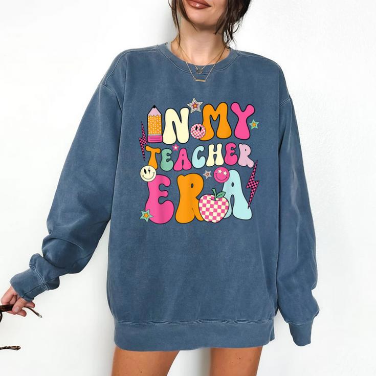Retro Groovy In My Teaching Era Best Teacher Appreciation Comfort Colors Sweatshirt