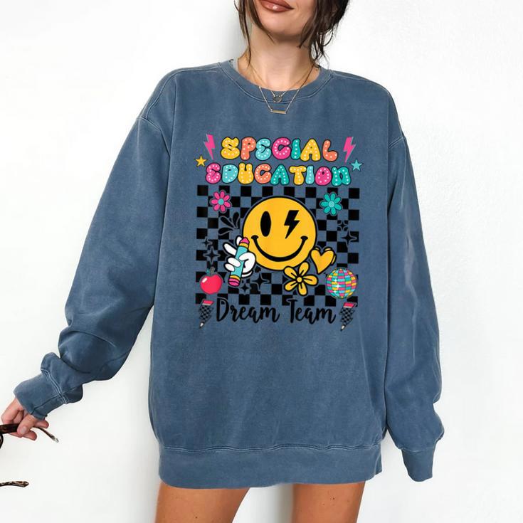 Retro Special Education Squad Groovy Dream Team Teacher Comfort Colors Sweatshirt