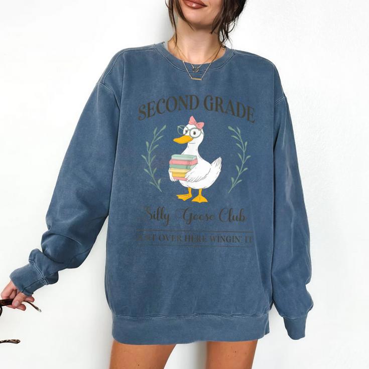 Second Grade Silly Goose Club For Teacher Or Student Comfort Colors Sweatshirt