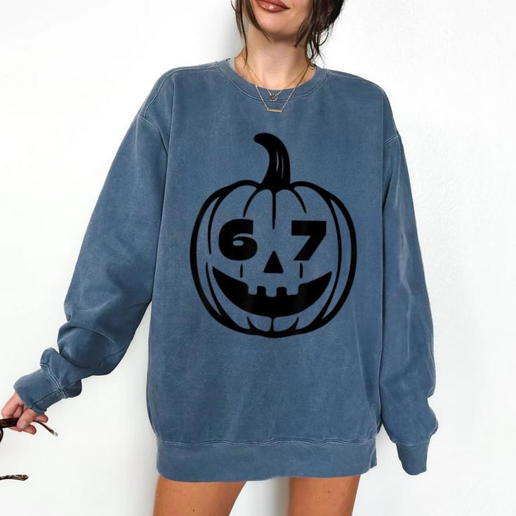 Six Seven Halloween Costume For Students Teachers Comfort Colors Sweatshirt