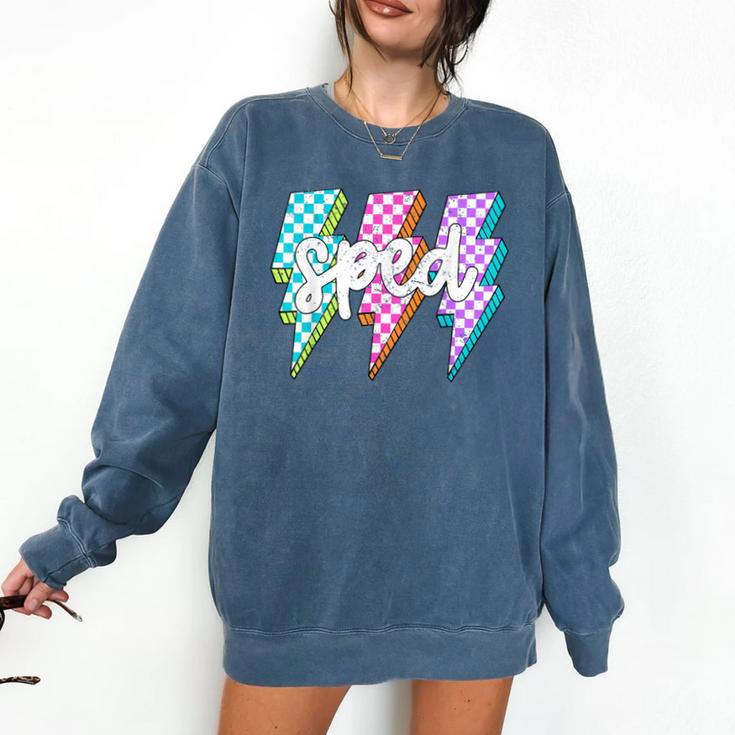 SPED Teacher Squad Lightning Bolt Special Education Comfort Colors Sweatshirt