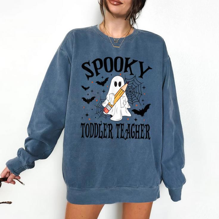 Spooky Toddler Teacher Halloween School Comfort Colors Sweatshirt