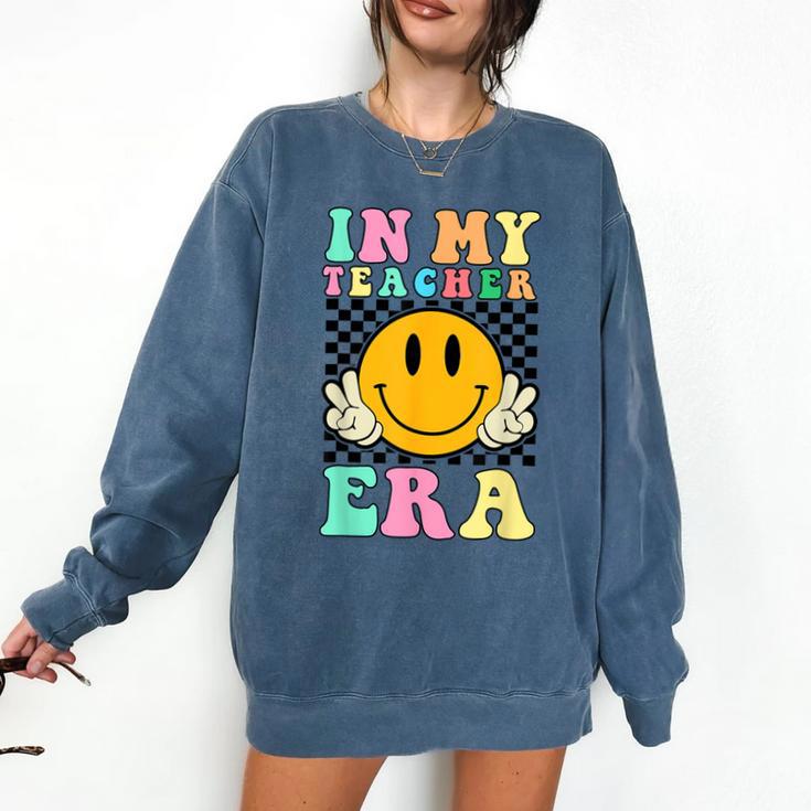In My Teacher Era Retro Back To School Teacher Student Comfort Colors Sweatshirt