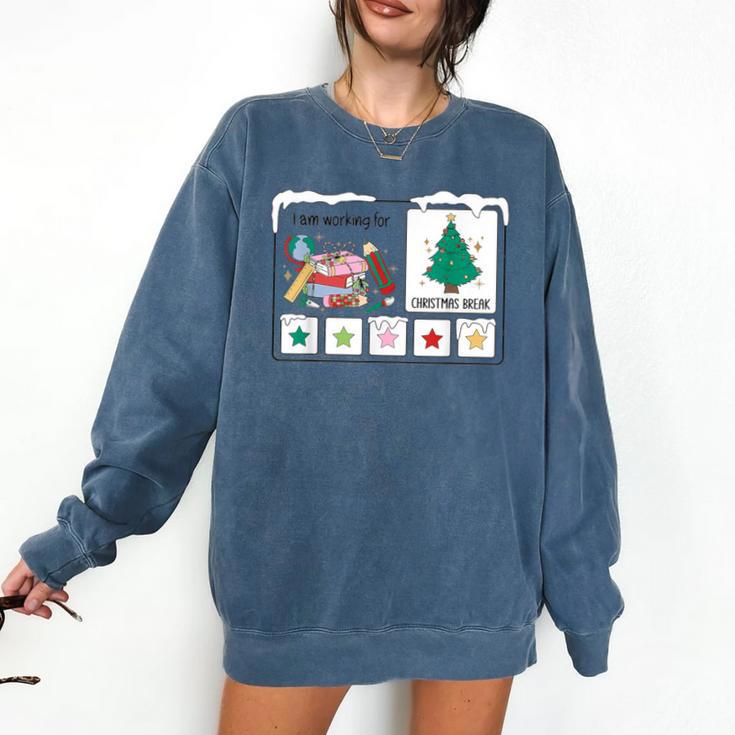 I Am Working For Christmas Break Special Education Teacher Comfort Colors Sweatshirt