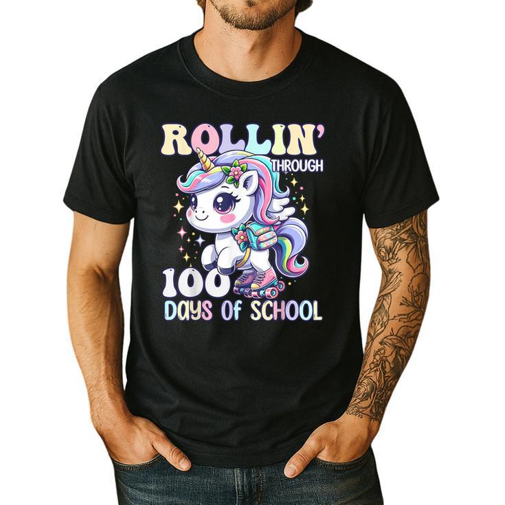 100 Days Of School Girls Teacher 100th Day Unicorn Outfit Men's Casual T-Shirt 100 Days Of School Girls Teacher 100th Day Unicorn Outfit Men's Casual T-Shirt