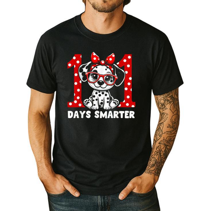 100 Days Smarter 101st Day School Dalmatian Dog Teacher Kids Men's Casual T-Shirt