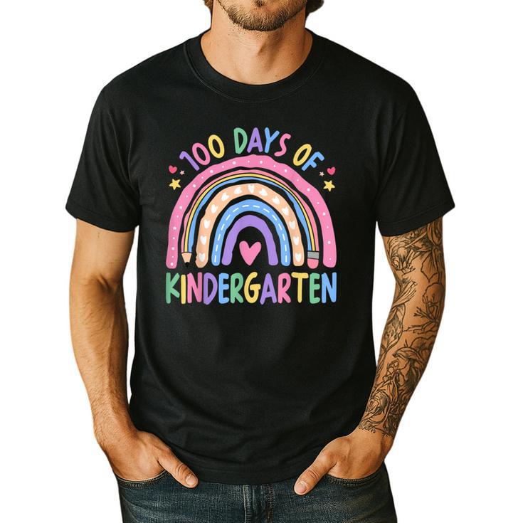 100th Day Of Kindergarten Teacher Kids 100 Days Smarter Men's Casual T-Shirt