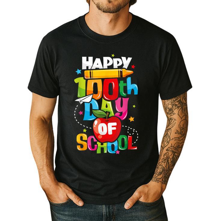 100th Day Of School Teachers Kids Child Happy 100 Days Men's Casual T-Shirt