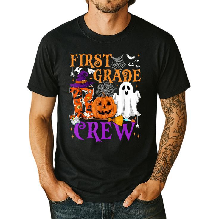 1st Grade Boo Crew Teacher Student Halloween Costume Men's Casual T-Shirt