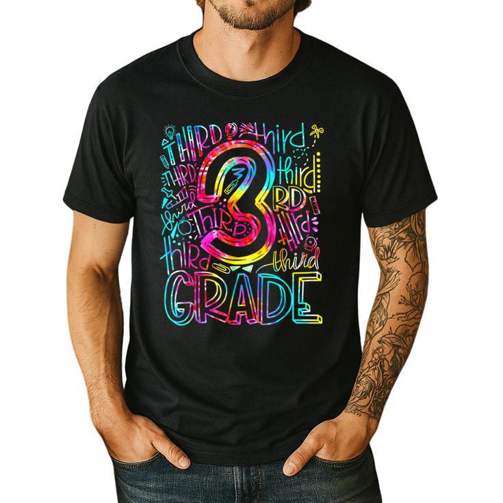 3rd Grade Typography Team Third Grade Teacher Back To School Men's Casual T-Shirt