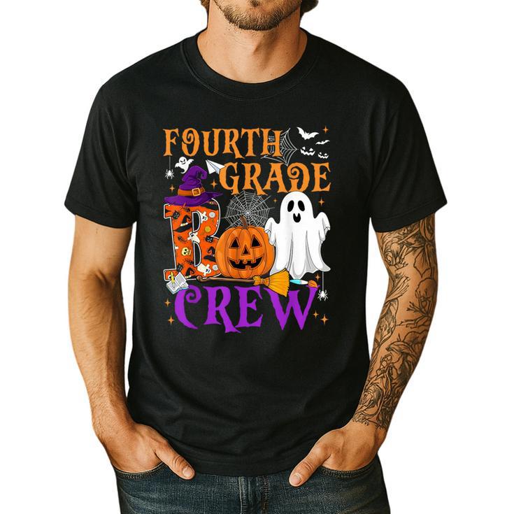 4th Grade Boo Crew Teacher Student Halloween Costume Men's Casual T-Shirt