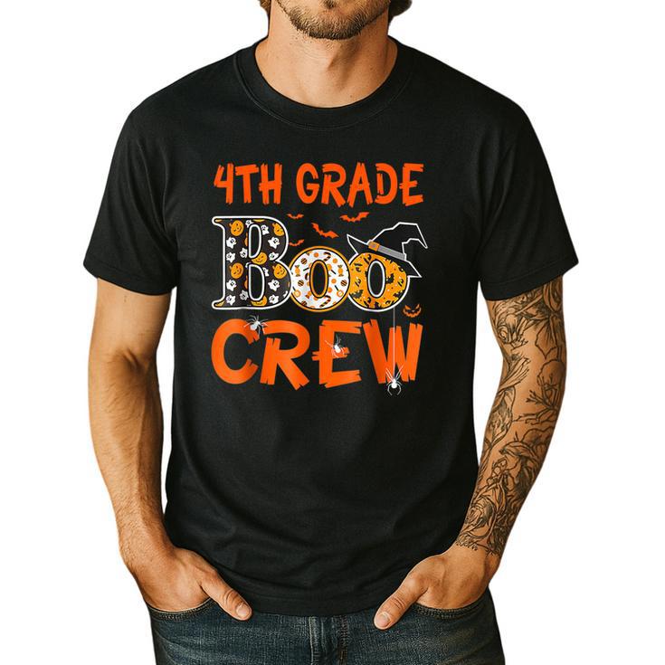 4th Grade Boo Crew Teacher Student Halloween Men's Casual T-Shirt